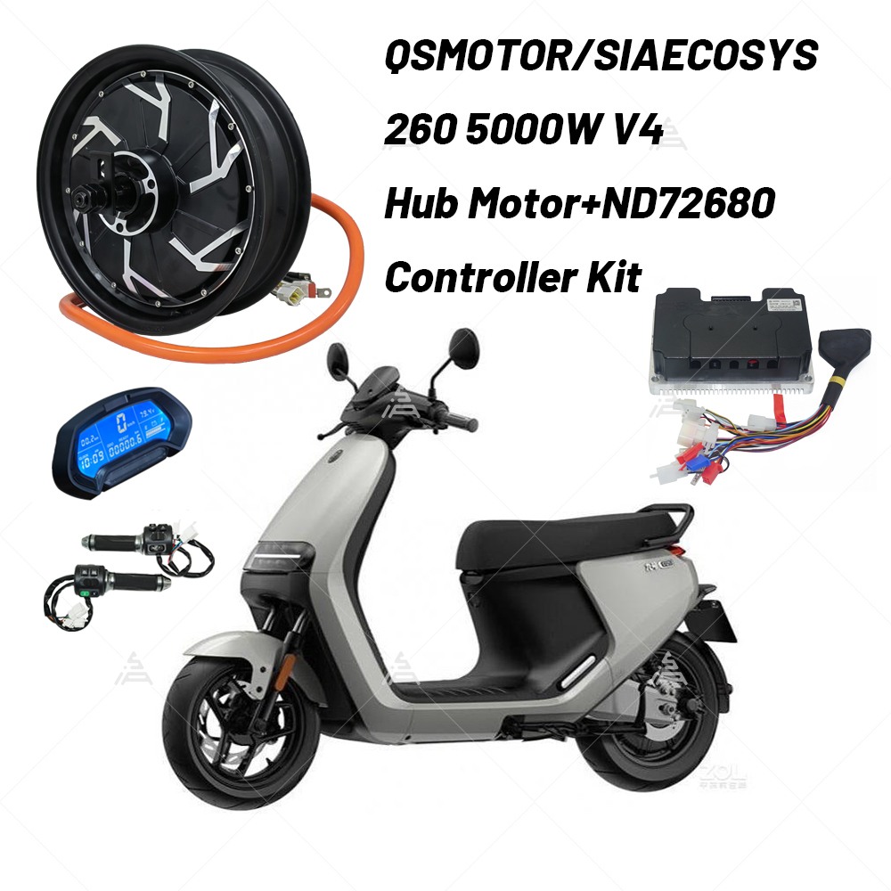 5000W Hub Motor Kit 72V - QS Motor 12*3.5 inç 5000W V4