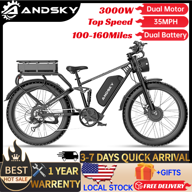 Torque Sensor Mid Drive Motor Kit - ANDSKY Apex50 AWD Elektrikli Bisiklet 3000W