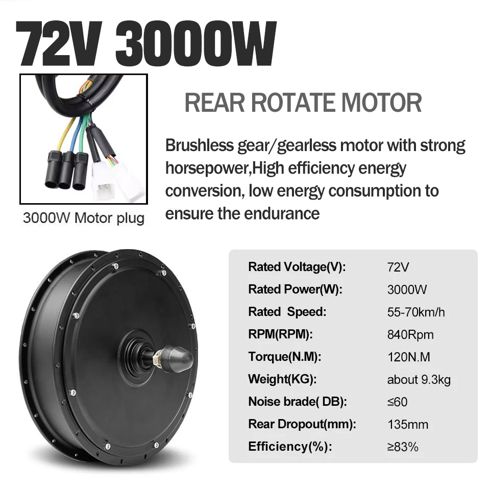 Yeni Yükseltilmiş E-bisiklet D - 5000W Hub Motor Kit 72V incelemesi ve fiyatı